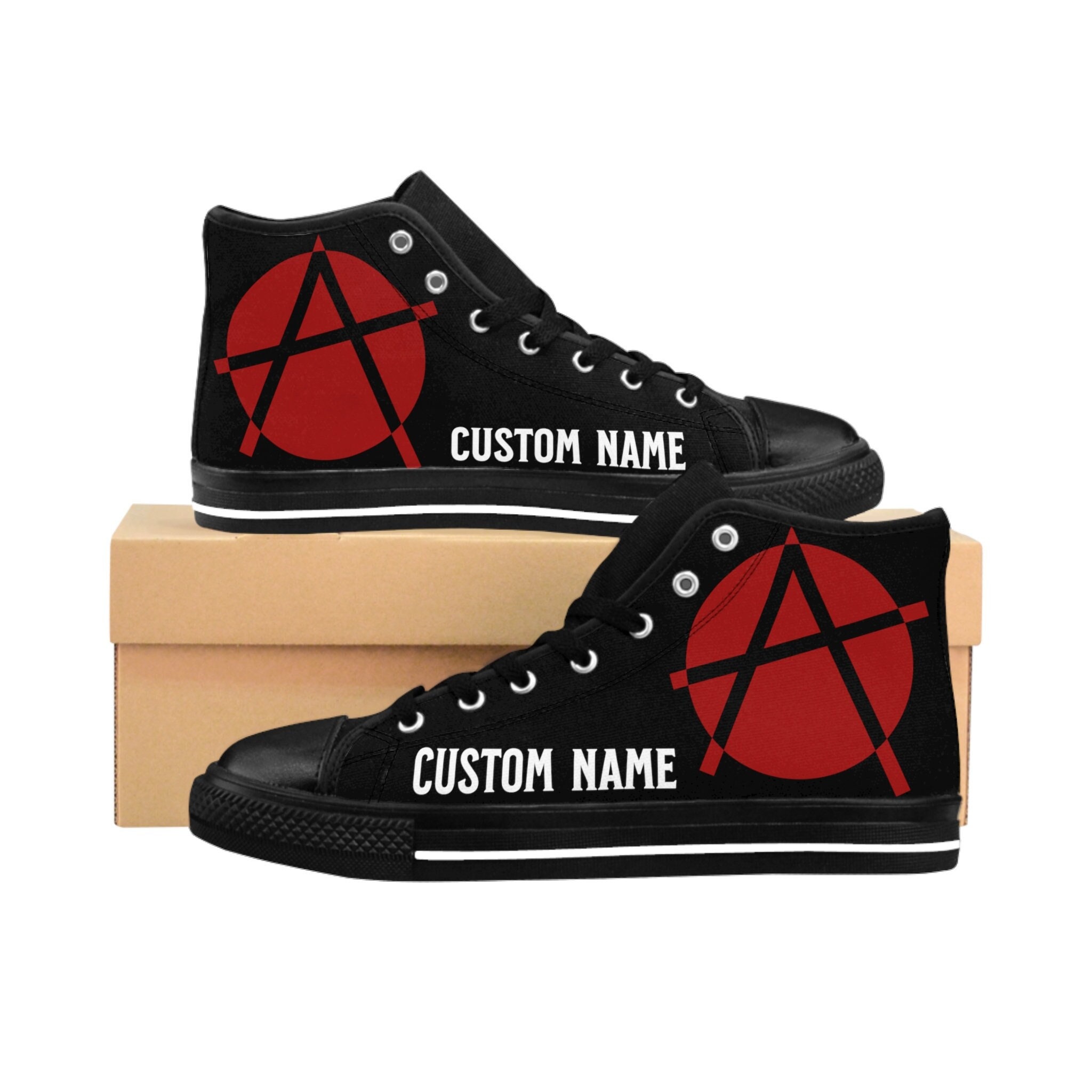 Personalized Shoes Anarchy Shoes Punk Sneakers Anarchy Sneakers Punk Shoes Men s Classic Sneakers Etsy UK