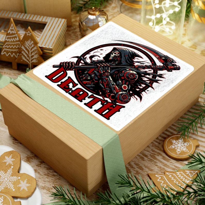 Death Reaper Sticker Grim Reaper Sticker, Death Sticker Cyberpunk Grim Reaper Sticker, Kiss ...