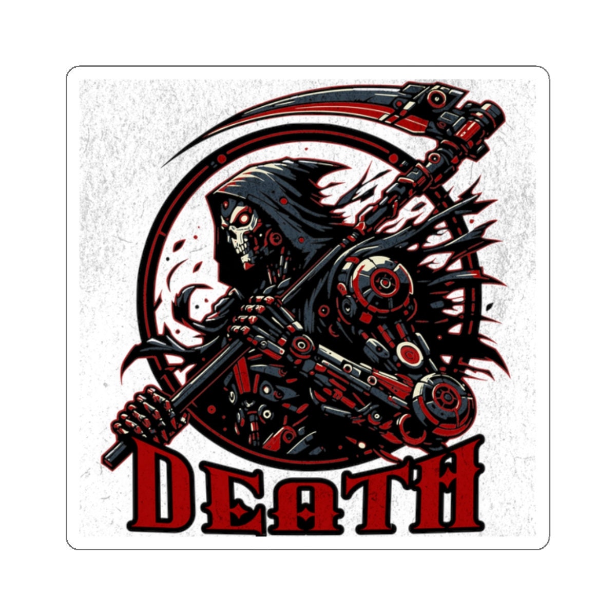 Death Reaper Sticker Grim Reaper Sticker, Death Sticker Cyberpunk Grim Reaper Sticker, Kiss ...