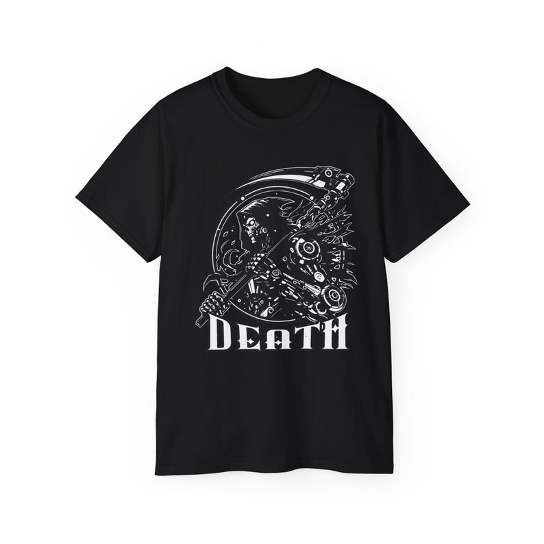 Grim Reaper T-shirt, Cyberpunk Reaper, Cyber Death Shirt, Angel of ...