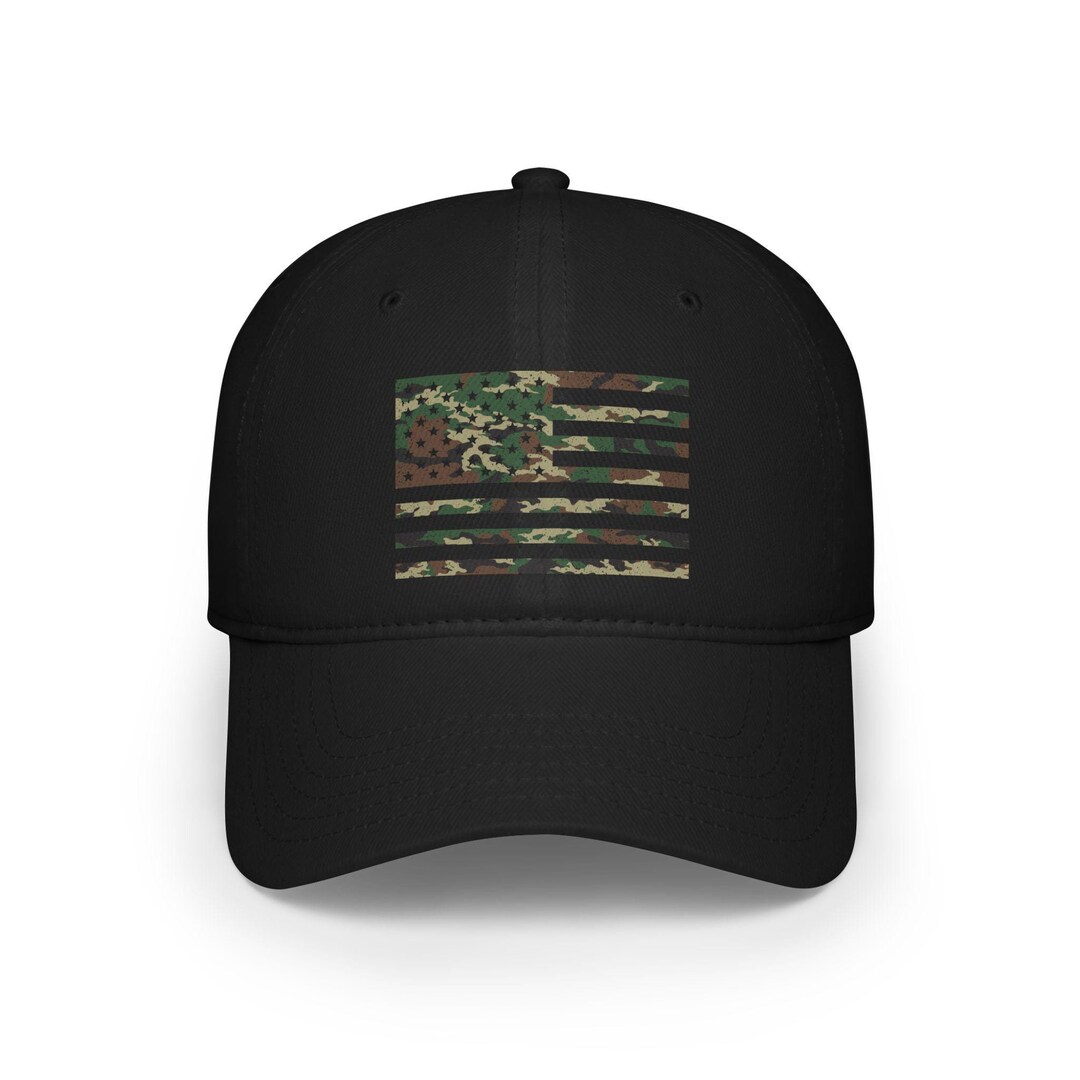 thumbnail image 2 of Maxxilano Army Camo Baseball Cap – Adjustable Military Veteran Hat With American Flag 2 of 6
