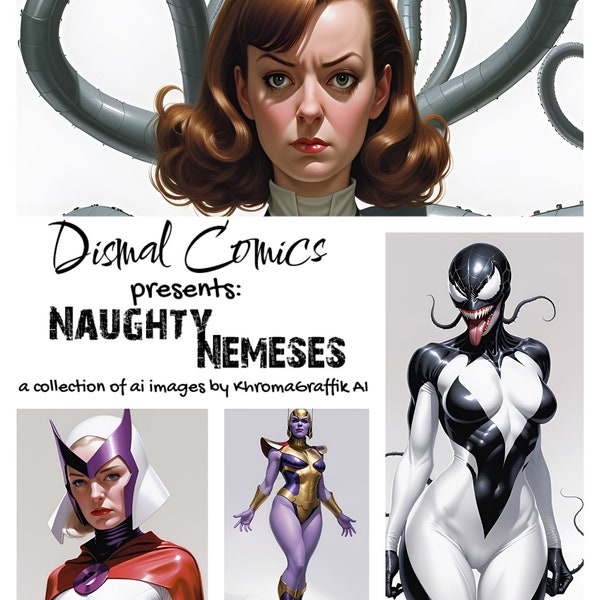 Dismal Comics presents Naughty Nemeses: a collection of 14 ai images by KhromaGraffik AI (NSFW)