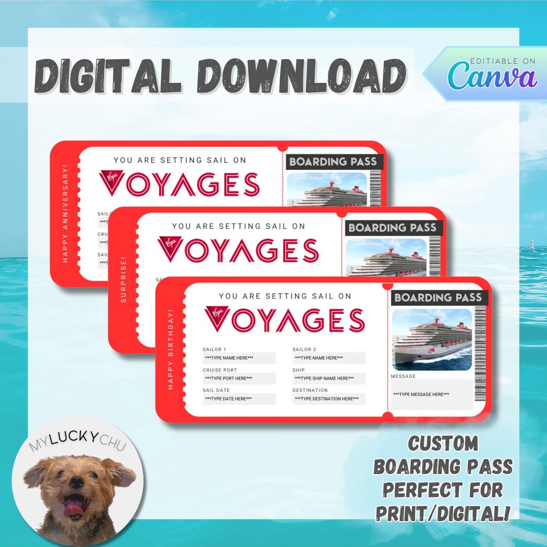 Photo inspiration: Gallery Detail: Digital Virgin Voyages Boarding Pass