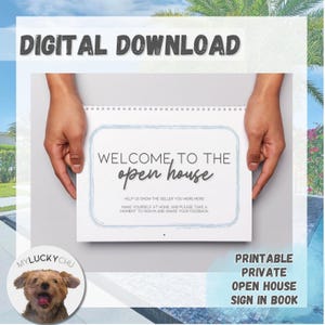 Real Estate Agent Open House Sign-In Book | Private, Customizable, Printable Booklet for Visitor Tracking & Seller Feedback | Realtor