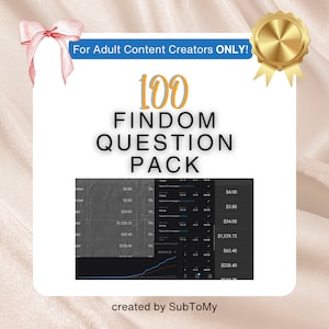 Paquete de 100 preguntas de Findom para Onlyfans, Loyalfans, Fansly, Reddit, Twitter, etc.