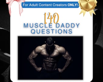 Paquete de 140 preguntas de Muscle Daddy para Onlyfans, Reddit, Loyalfans, redes sociales, etc.