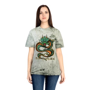 Custom Classic Dragon Hand Drawn celebrating the Year of the Dragon on a Heavy Cotton Tee Shirt Unisex Color Blast T-Shirt
