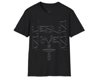 Christian T Shirt Jesus Saves Celtic Cross 100% Cotton Unisex fit.