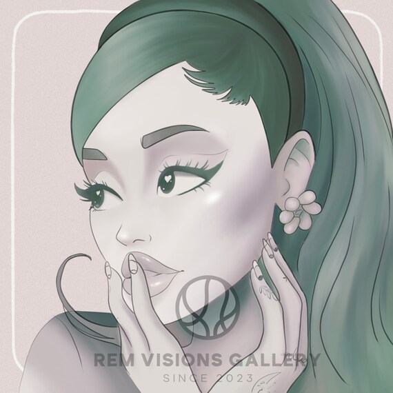 Ariana Grande Floral Wall Poster With Push Pins - 22.375" X 34", Glossy, Officially Licensed