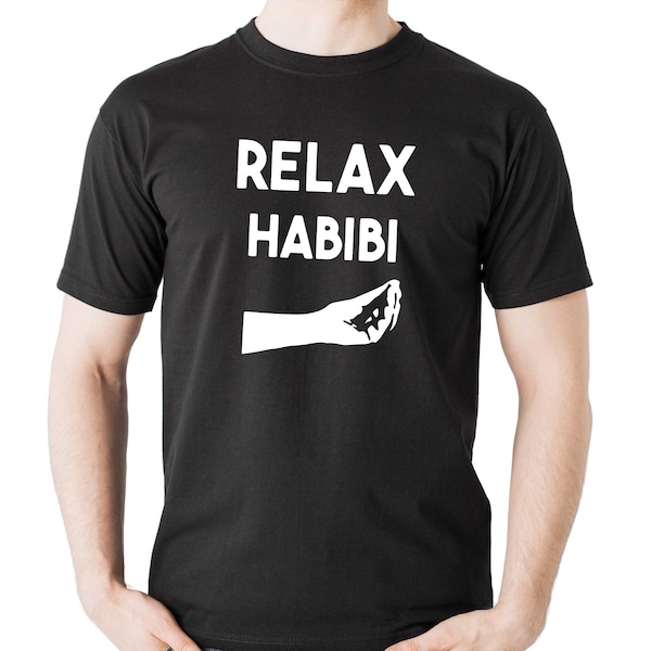 Relax Habibi Eid T-Shirt Ramadan Gift Islamic for Muslim Fasting Prayer Islam Arabic Desi Arab Pakistani Palestine Syria Athletic Wear Habib