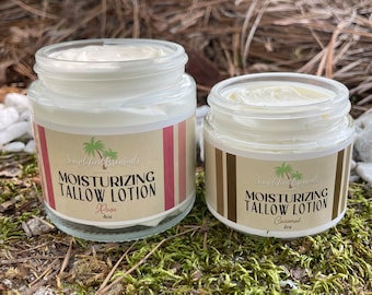 Loción de sebo humectante | Sebo de animales alimentados con pasto | Orgánico | No tóxico