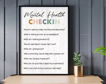 Terapia della salute mentale, Download digitale, Poster terapeutico, Arte della parete del consigliere, Poster della salute mentale, Stampa del terapista, Arte del controllo della salute mentale