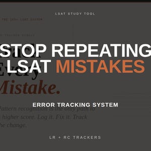 Rastreador de errores del LSAT / Evite repetir errores / Registro de errores de LR y RC + Sistema de patrones y reglas