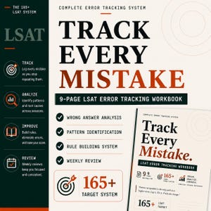 LSAT Mistake Tracker | Stop Repeating Errors | LR and RC Error Log + Pattern & Rule System