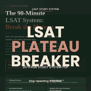 LSAT-studiesystem i PDF-format | 90-minuters platåbrytare, felspårare (digital nedladdning)