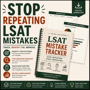 LSAT Mistake Tracker | Stop Repeating Errors | LR and RC Error Log + Pattern & Rule System