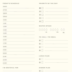 Simple and Minimal Daily Planner