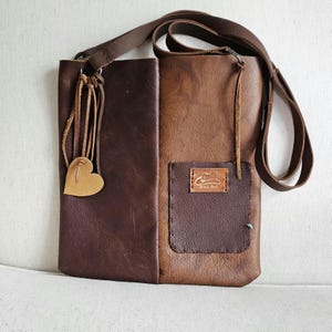 Handmade Upcycled Leather Shoulder Purse