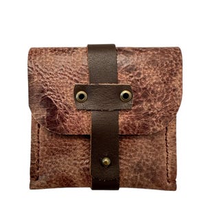 Handmade Brown On Brown Upcycled Leather Wallet
