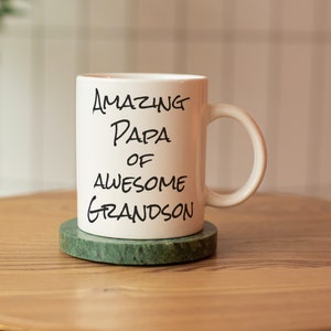 Papa Mug, Papa Birthday, Present For Grandpa, Gift From Grandkids, Gift For Grandparent, Best Papa, Papa Gift, Coffee Cup from Grandson
