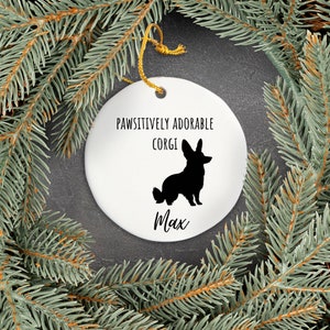 Personalized Corgi Ornament, Custom Dog Ornament, Corgi Christmas Ornament, Best Corgi Ever, Dog Grandma Gift, Corgi Gifts, Corgi Dog Mom