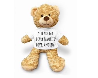 Personalized Teddy Bear, Custom Teddy Bear, Plush Teddy Bear, Lovable Teddy Bear, Valentine Teddy Bear, Teddy Bear for Girlfriend