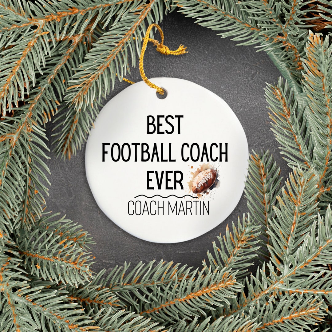 Personalized Football Coach Ornament, Custom Football Coach Gift, Best ...