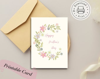 Happy Mother's Day Card, Digital Download, Printable Download, Instant Download, Greeting Card