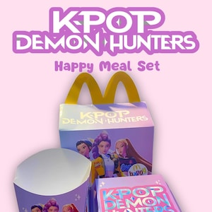 Kpop Demon Hunters Happy Meal Set – DIY Printable Fast-food Style Carry