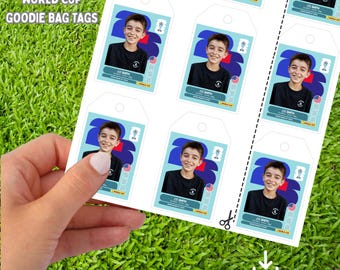 Custom Soccer Birthday Goodie Bag Tags, Personalized World Cup Printable Favor Tags, Soccer World Cup Style Birthday Party Decor
