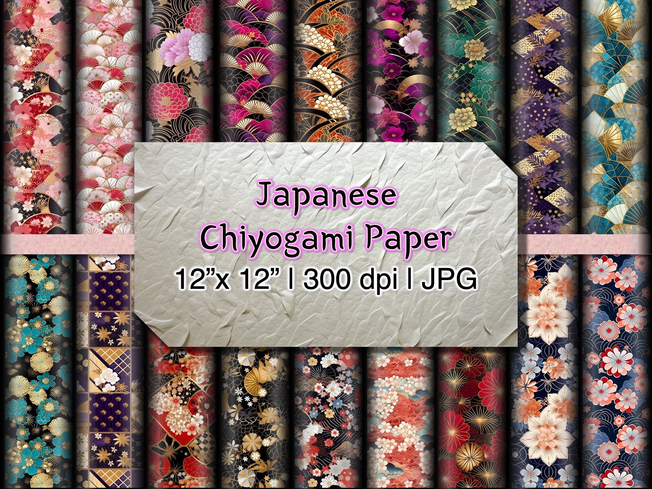 20pcs 10x10cm/14x14cm Japanese Origami Paper, 20pcs Japanese Washi Paper,  20pcs Beautiful Scrapbook Papers 