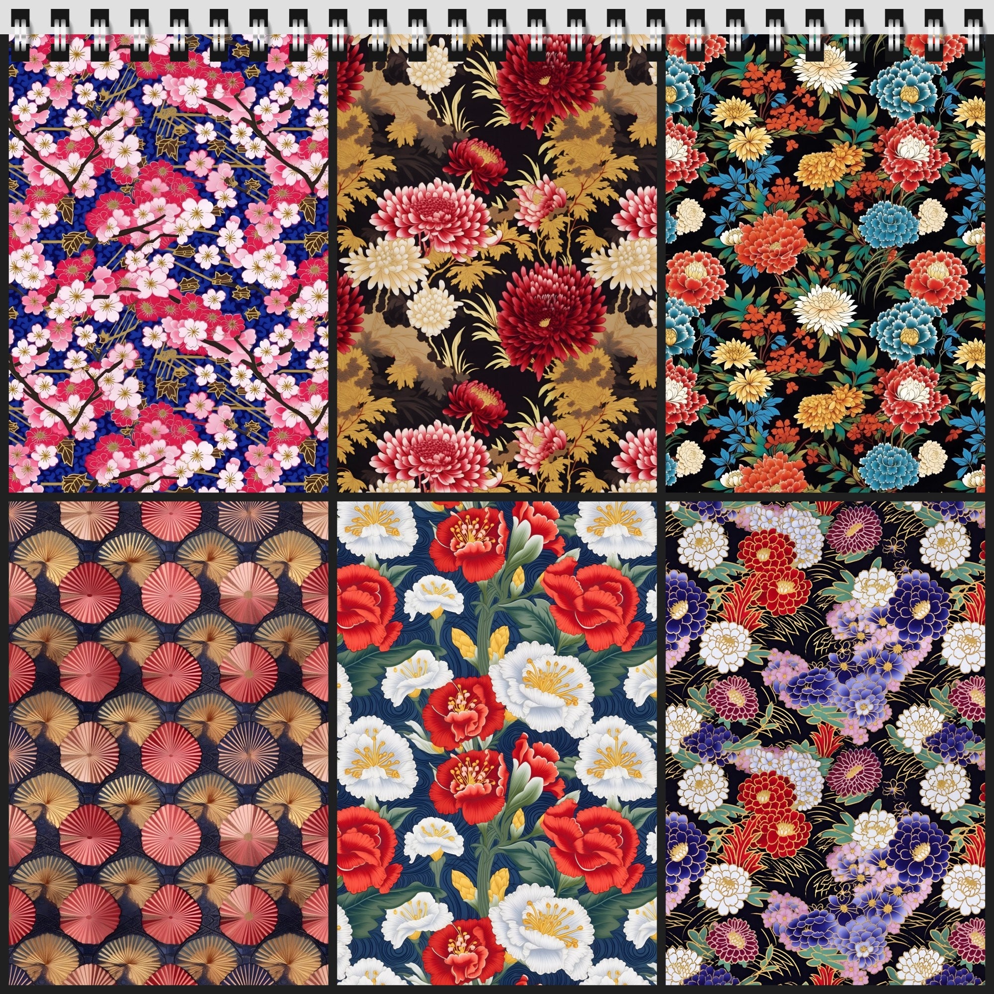 Chiyogami Paper Printable Japanese Paper Floral Pattern Washi Origami ...