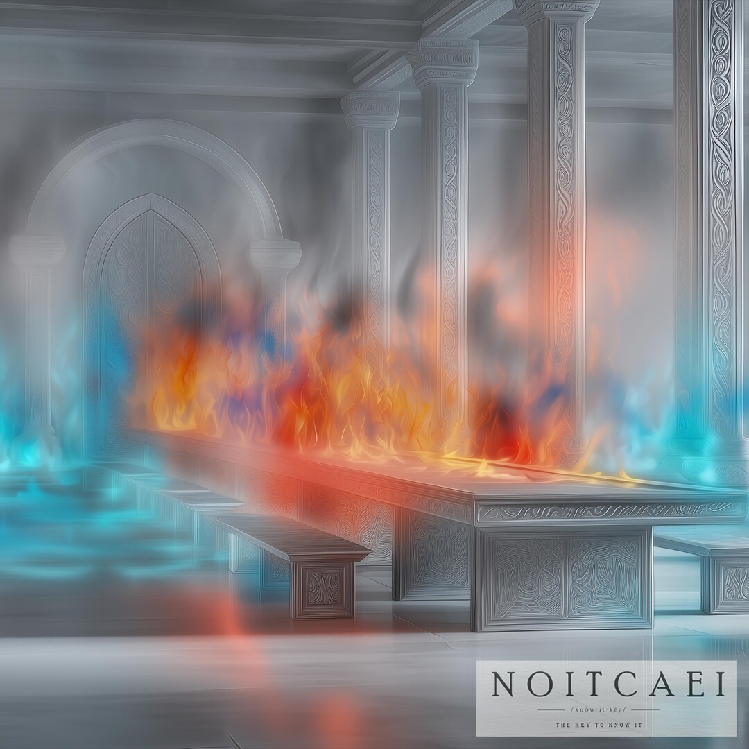 Fire Hall Deviantart Throne Hall Flames Digital Art: Fantasy Fire Chamber, Frame TV Art ...