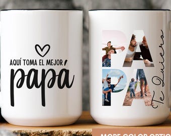 Custom Photo Papa Mug, Personalized Papa Photo Collage Mug, Father's Day Gift, Photo Papa Mug, Dad Mug, Gift Grandpa, Fully Customizable Mug