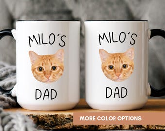 Dog Dad Gift with Pet Photo, Custom Dog Mug, Custom Pet Mug, Dog Lover Coffee Mug, Dog Face Mug, Pet Face Mug, Father's Day Gift, Photo Mug