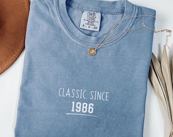 Classic Since Birth Year Shirt, Custom Vintage Birthday Shirt, Comfort Colors® Retro Tee, Personalized Birthday Gift For Men Women Party