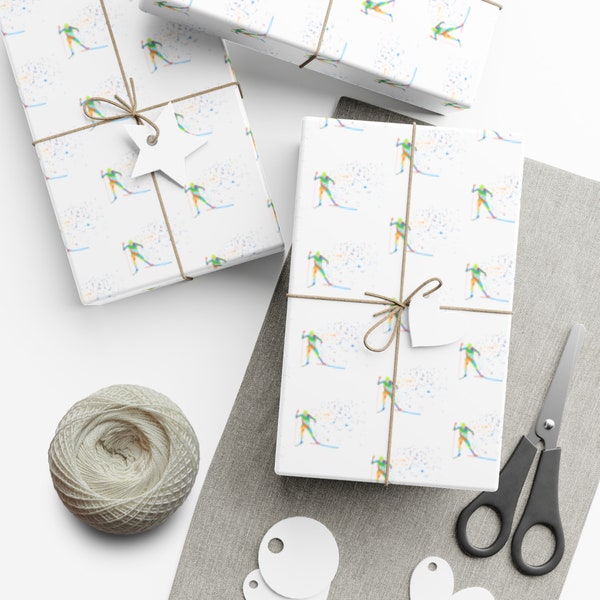 Nordic Skier Gift Wrap Papers