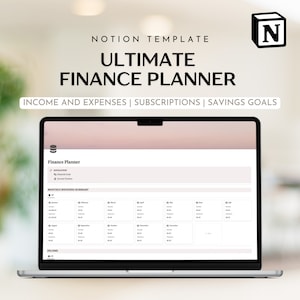Notion Finance Planner Template Monthly Income Notion Tracker Budget Planner 2023 2024 Notion Budget Income and Expense Subscription Tracker