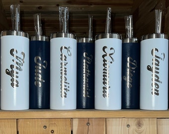 Skinny Tumbler with Custom Name