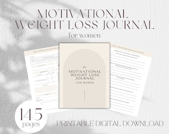 Motivational Weight Loss Journal for Women | Digital Download for Goal-Driven Success Weightloss