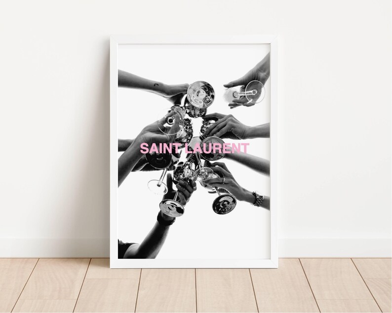 Luxury Fashion Print Designer Wall Art Vintage Art Prints Pink Wall Art