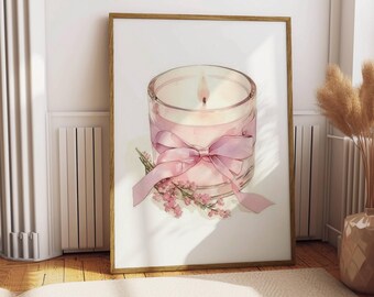 Pink Girly Print Poster Luxury Fashion Designer Bow Bag Bouquet Flowers Floral Shoes Wall Art Poster Decor Designer Print DIGITAL DOWNLOAD