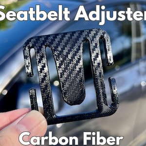 Seatbelt Adjuster Clip, Carbon Fiber Textured