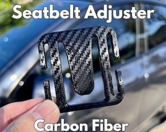 Seatbelt Adjuster Clip, Carbon Fiber Textured