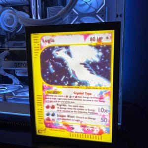 Crystal Lugia Aquapolis strukturierter Lichtkasten 200 x 150 mm