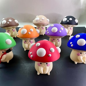 Cute mushroom cable holder with secret storage