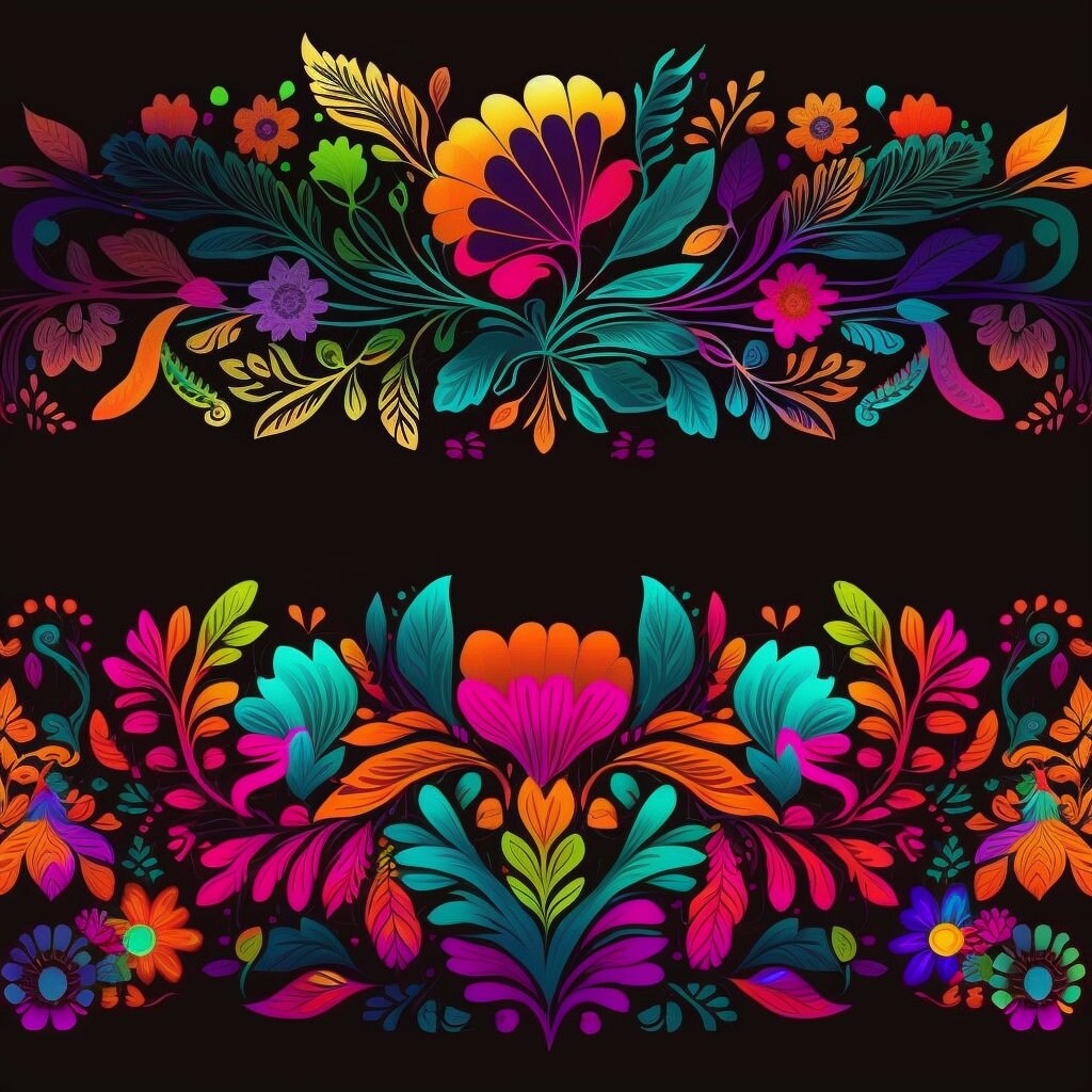 Mexican Flowers Watercolor Vibrant Floral Clipart-purple Floral ...