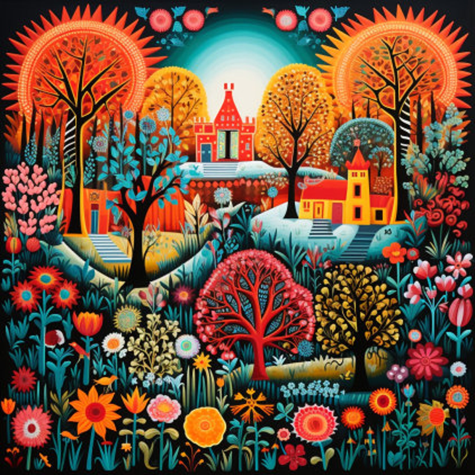 Mexican Flowers Watercolor Vibrant Floral Clipartpurple Floral