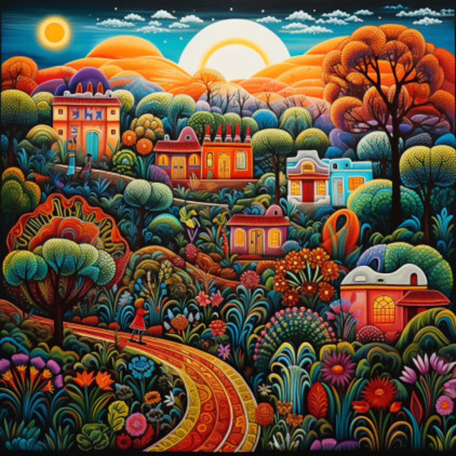 Mexican Flowers Watercolor Vibrant Floral Clipartpurple Floral