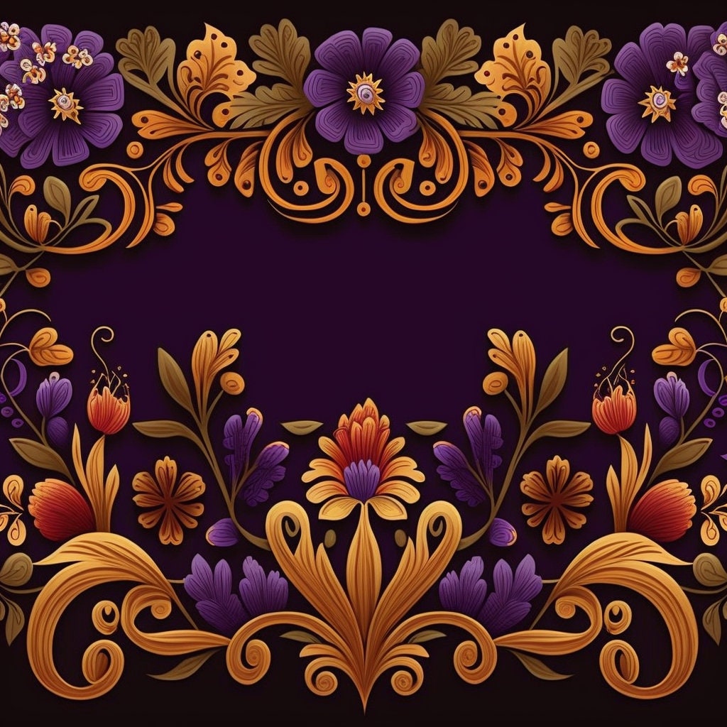 Mexican Flowers Watercolor Vibrant Floral Clipart-purple Floral ...